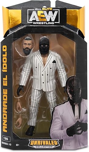 Ringside Andrade El Idolo - Figura de acción de lucha libre de juguetes de AEW Unrivaled 10