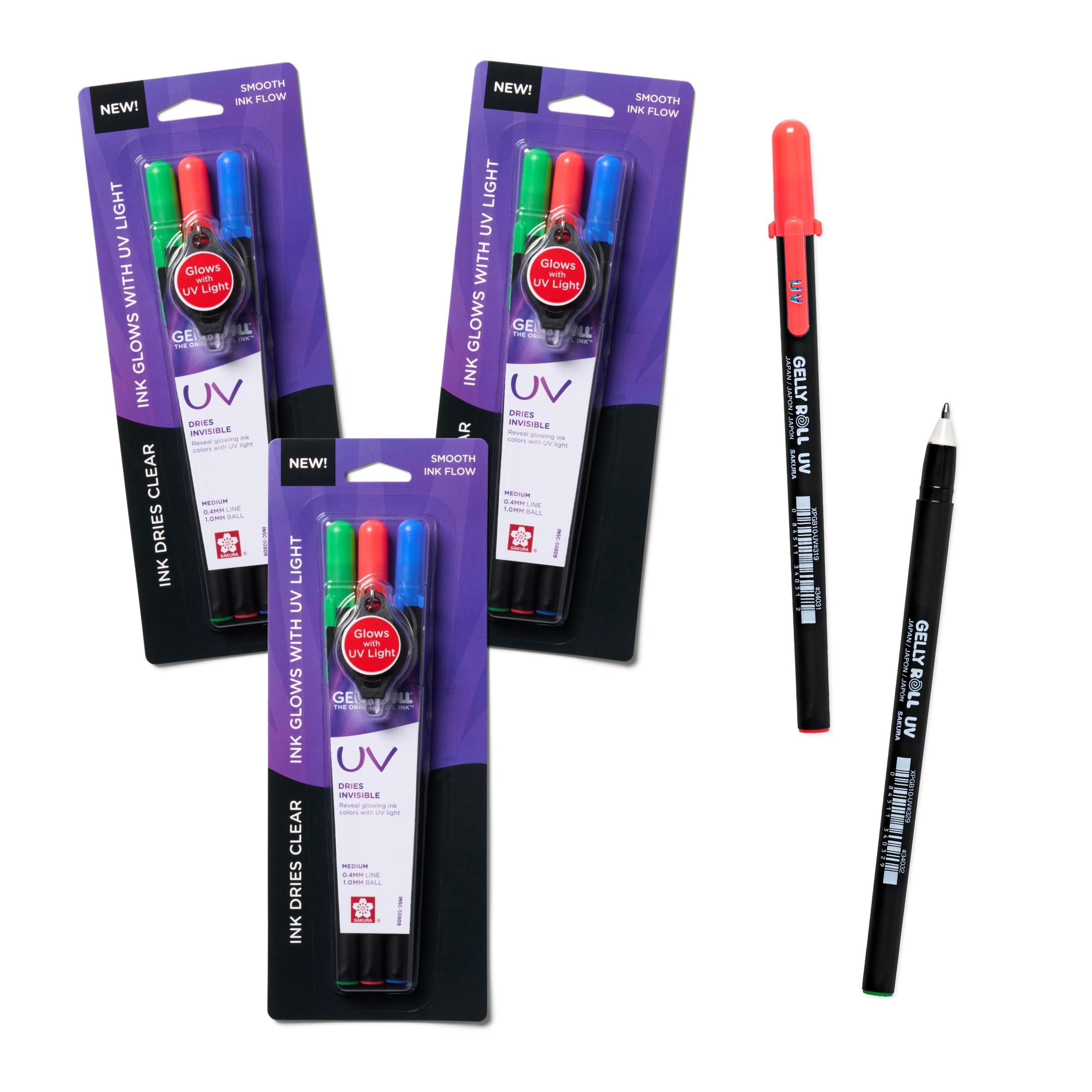 Amazon.com: SAKURA Gelly Roll UV Invisible Ink Pen, Blue, 9 Pens