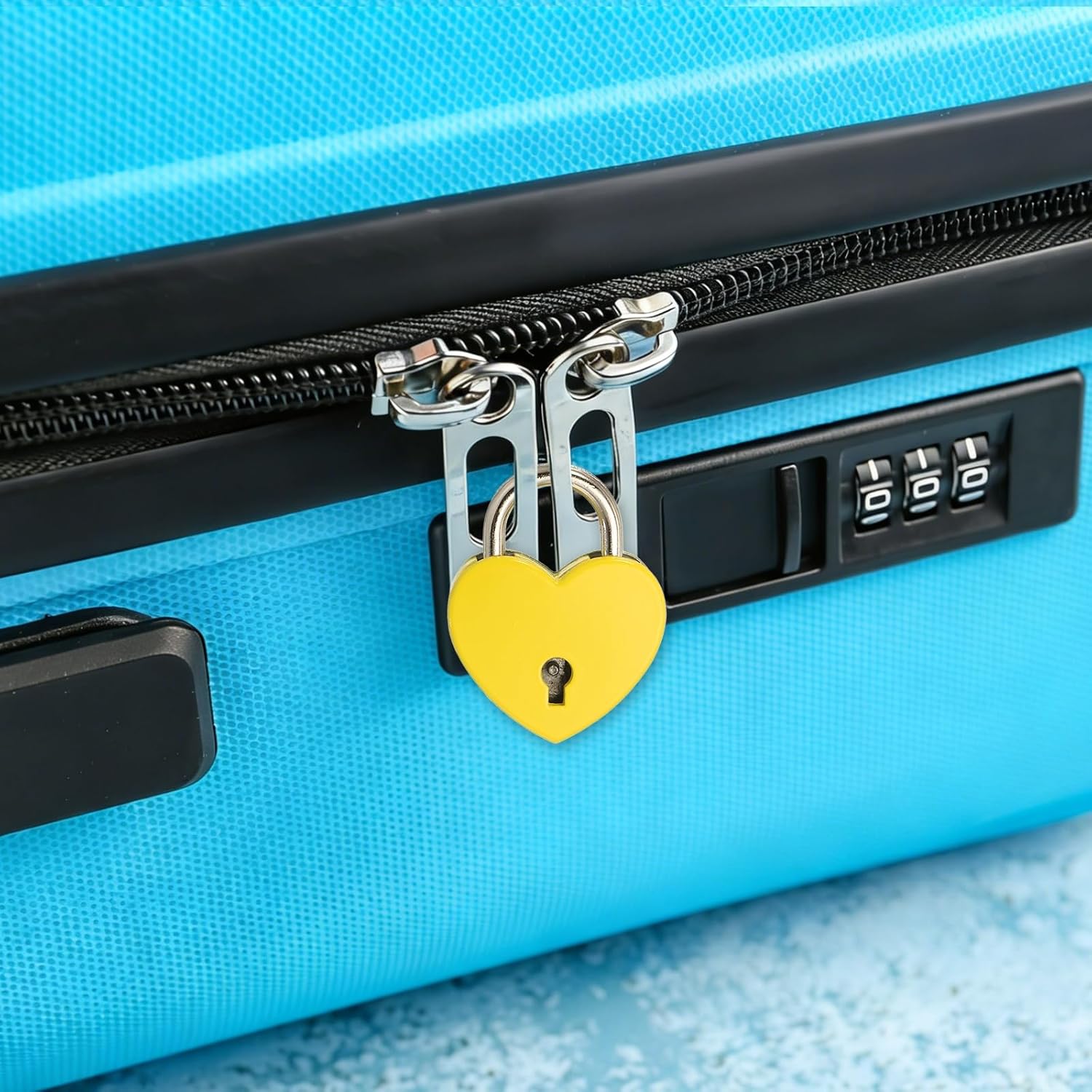 PATIKIL Mini Heart Lock with Key, (1"x1.2", Purple) (3 Pcs), Heart Shaped Padlock Metal Love Locks, Suit for - Lover Bridge/Anniversary/Diary Book/Handbag/Jewelry Box