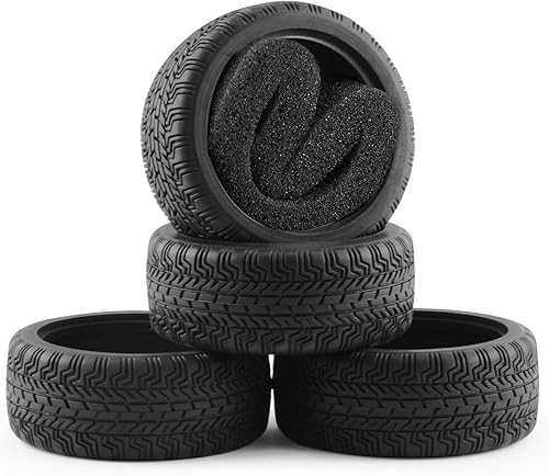 Miniatura 10 de Neumáticos de goma suave para RC 110 On Road Car Pack de 4