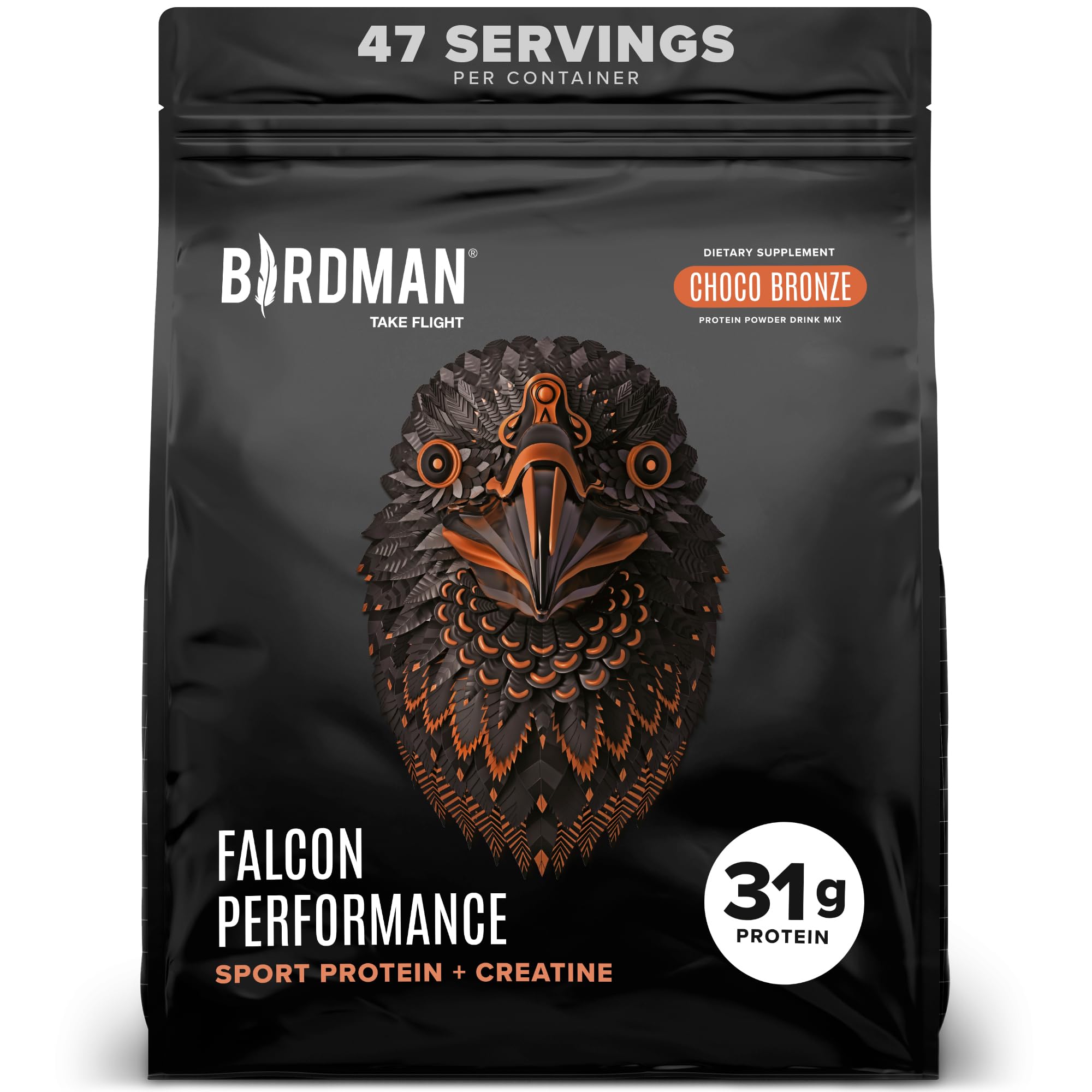 BIRDMAN Falcon Performance Vegan Protein Powder, 31g Protein, 5g Creatine, 5g BCAA, Probiotics, Electrolytes, Pre Workout, Low Carb, Sugar Free & Dairy Free, Plant Based Vanilla Protein, 29 Servings — Amazon image 9