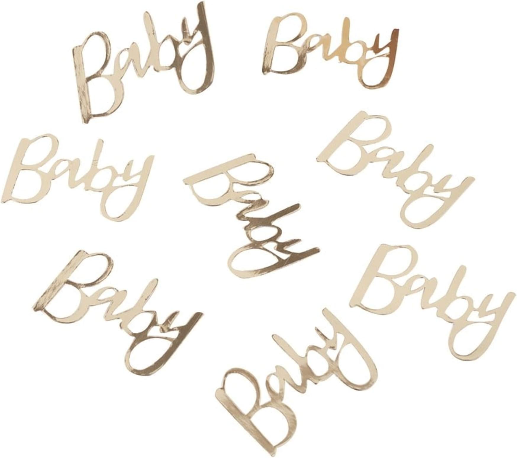 Gingerray Oh Baby Gold Foiled "Baby" Baby Shower Party Table Confetti