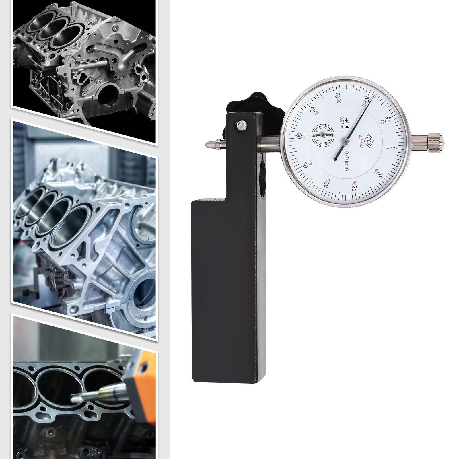 Nozue Cylinder Liner Protrusion Measurement Tool,Dial Indicator for All Diesel Engines,6434 Sleeve Height & Counter Bore Gauge Measuring Range : 0-0.39