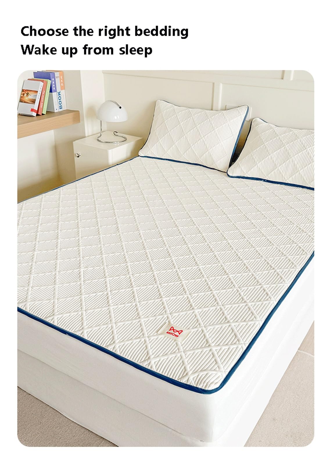 Gesteppte Matratzenauflage 150x200cm 180x200cm Matratzenauflage Weich und Atmungsaktiv Matratzenschoner Dehnbar Auf 30 cm(Green,150x200cm+48x74cm x2)