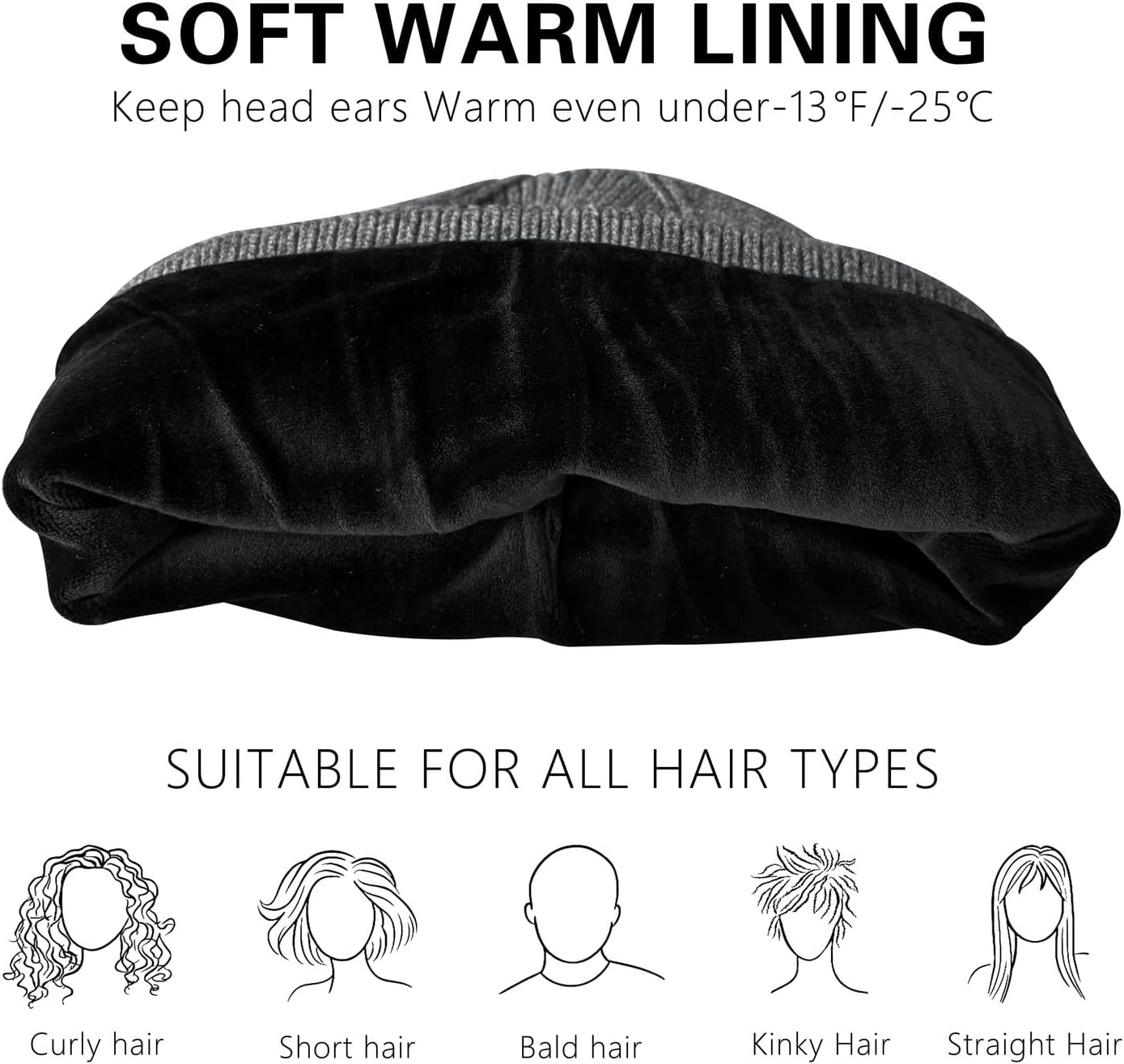 ATNKE LED Lighted Beanie Cap, USB Rechargeable 4 LED Running Headlamp Lined Fleece Hat with Light Gift for Men and Women - Image 3