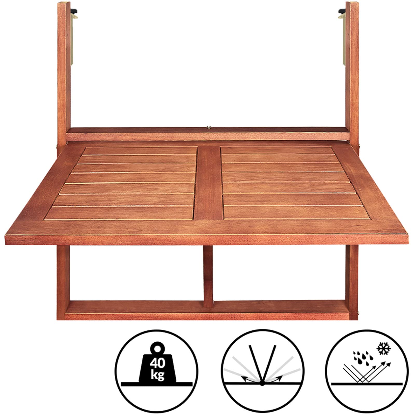 Casaria® Balkonmöbel Set 2 Personen Holz FSC®-Zertifiziert Wetterfest 3-TLG Klappbar 160kg Belastbarkeit Akazie Balkon Garten Möbel Terrassenmöbel