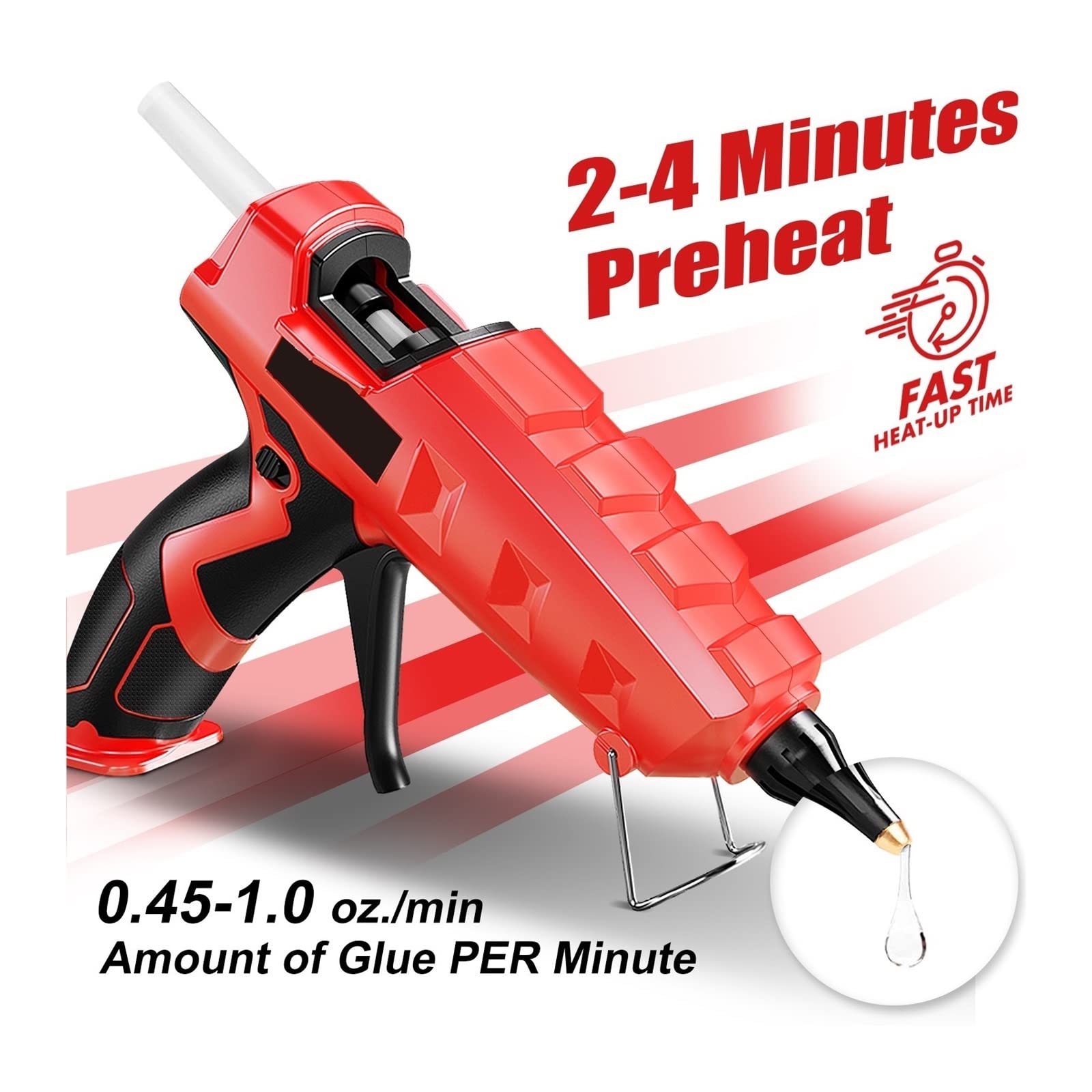 Pistolet do klejenia na gorąco Heavy Duty pełnowymiarowy zestaw pistoletów uszczelniających narzędzia z 20 sztuk kleje samoprzylepne w sztyfcie 150X11mm domu sztuka DIY Szybkie Niezawodne Klejenie
