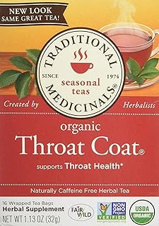 Traditional Medicinals Organic Throat Coat Tea Bags, 16 Count