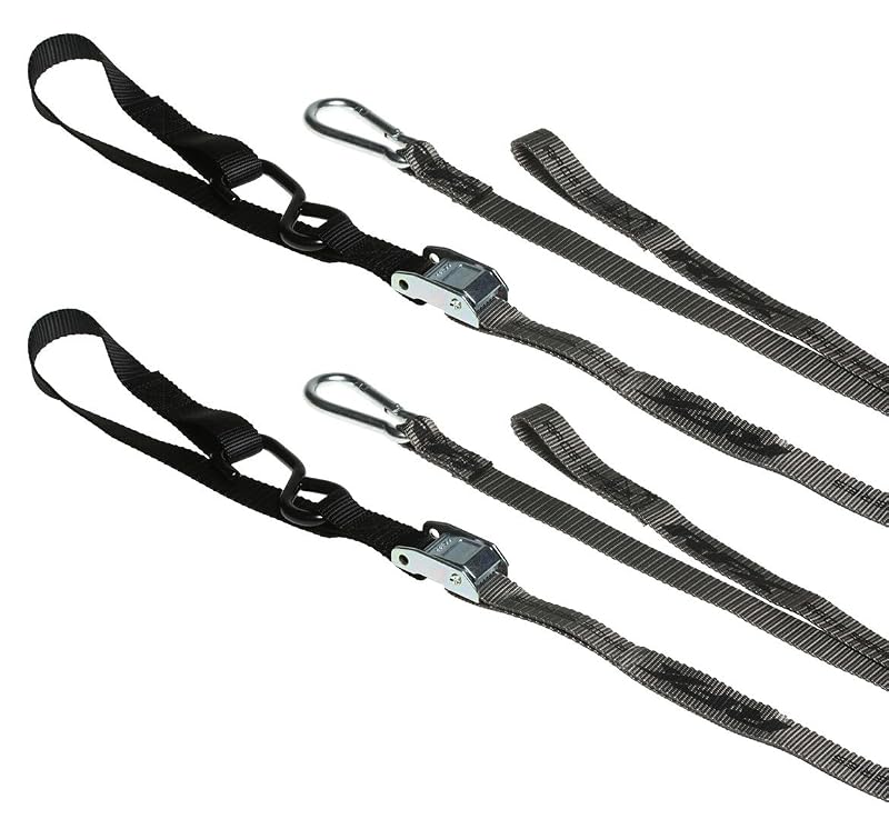 Cintas de Amarração RFX Race Series com Fivela Cam Buckle e Laços para Guidão FXTD 30000 55BK, Preto/Cinza, Par
