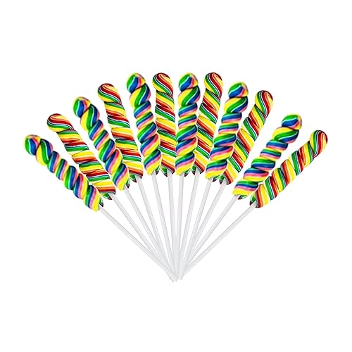 Miniatura 6 de 12 paletas grandes en remolino, arco iris, ventosas de 3 pulgadas,