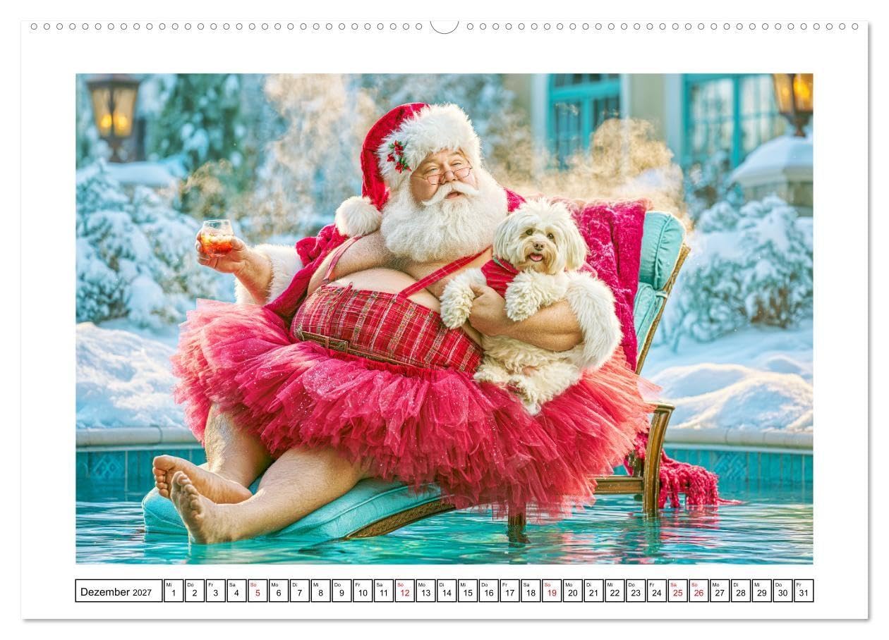 Schwere Jungs mit Hund. Pfundskerle, Humor und gute Laune (hochwertiger Premium Wandkalender 2027 DIN A2 quer), Kunstdruck in Hochglanz: Humorvolle ... Männern und ihren Hunden (CALVENDO Spass)