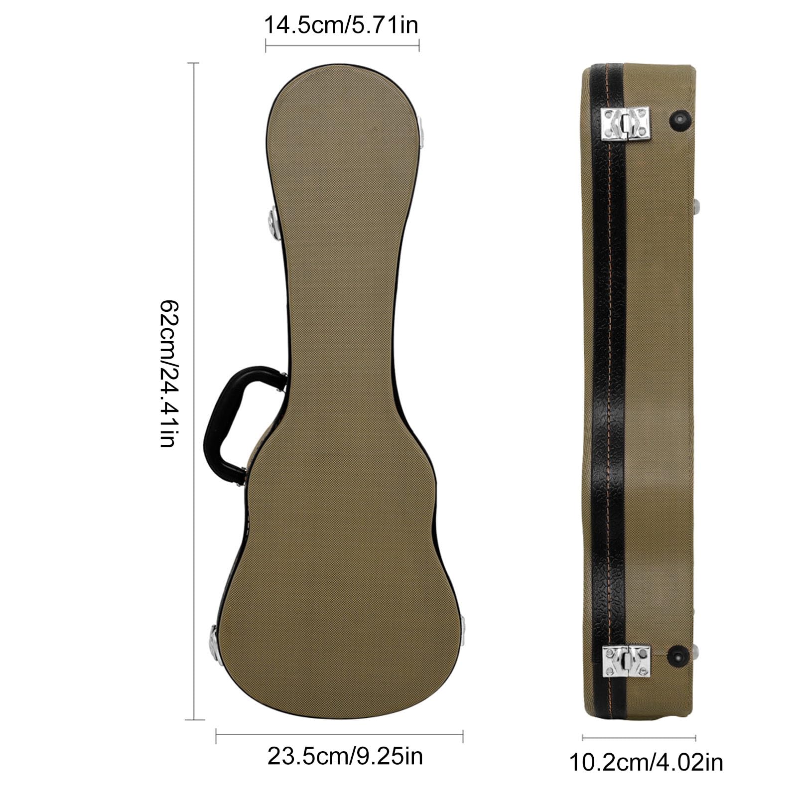 Bolsa portátil impermeable para ukelele con interior de felpa gruesa, caja rígida para ukelele, mochila ligera fácil de transportar