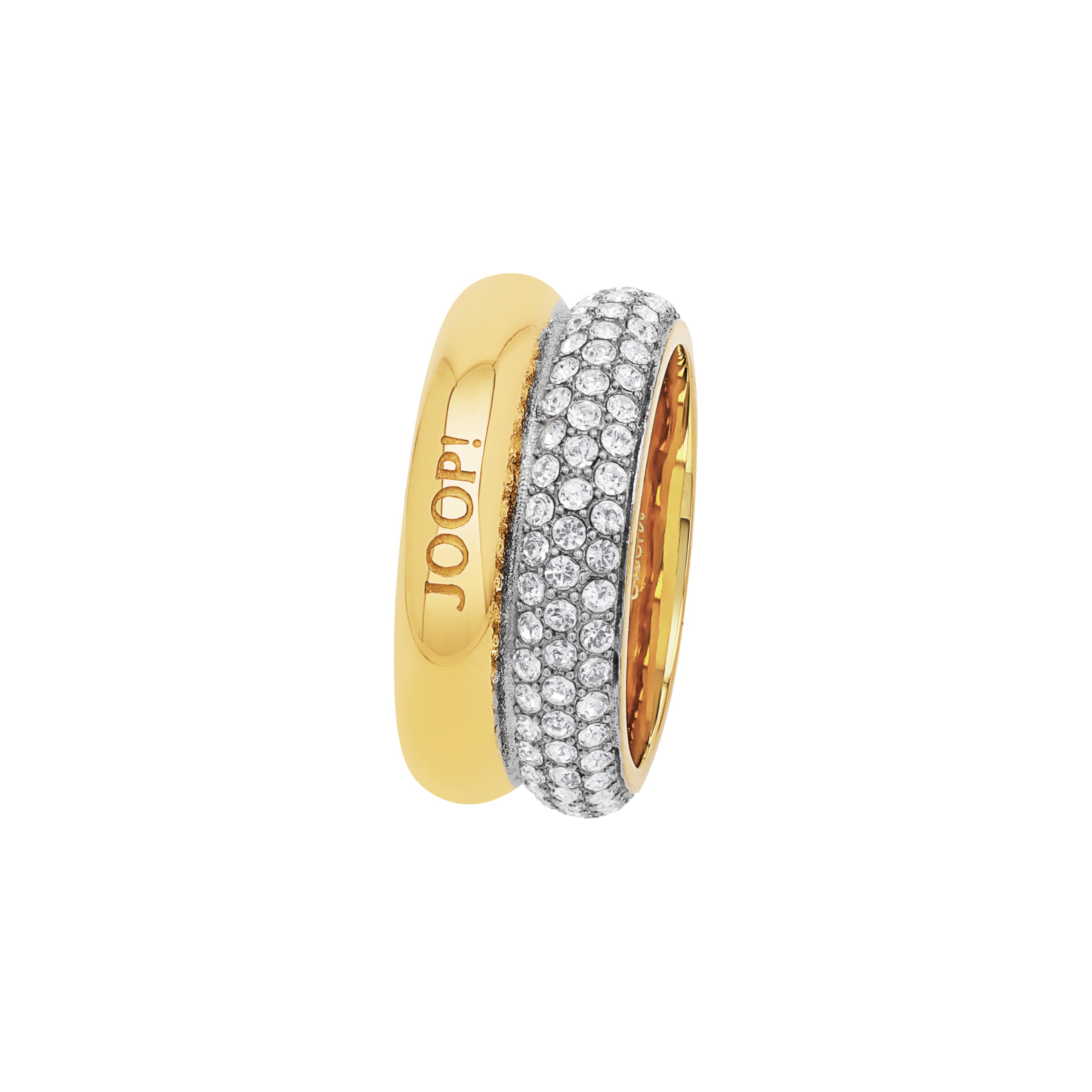 JOOP! Ring Edelstahl Damen Ringe, mit Zirkonia synth., Weiß, Kommt in Schmuck Geschenk Box
