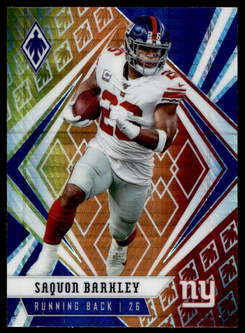 Football NFL 2020 Panini Phoenix Fire Burst #80 Saquon Barkley NY Giants