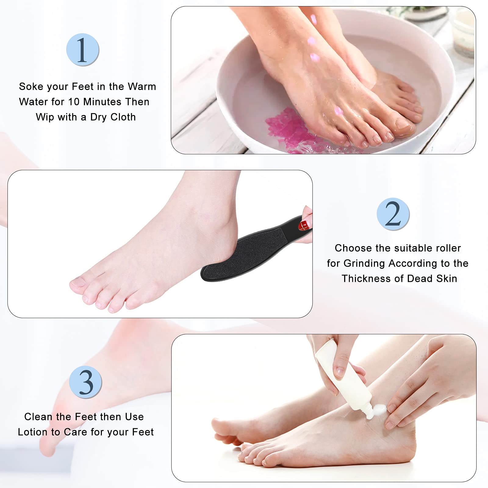 Buy Electric Callus Remover for Feet, Rechargeable Foot File Pedicure