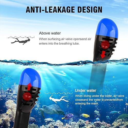 Miniatura 5 de ANSUN Máscara de esnórquel de cara completa, equipo de esnórquel para adultos con el último sistema de respiración de seguridad y sistema de parte