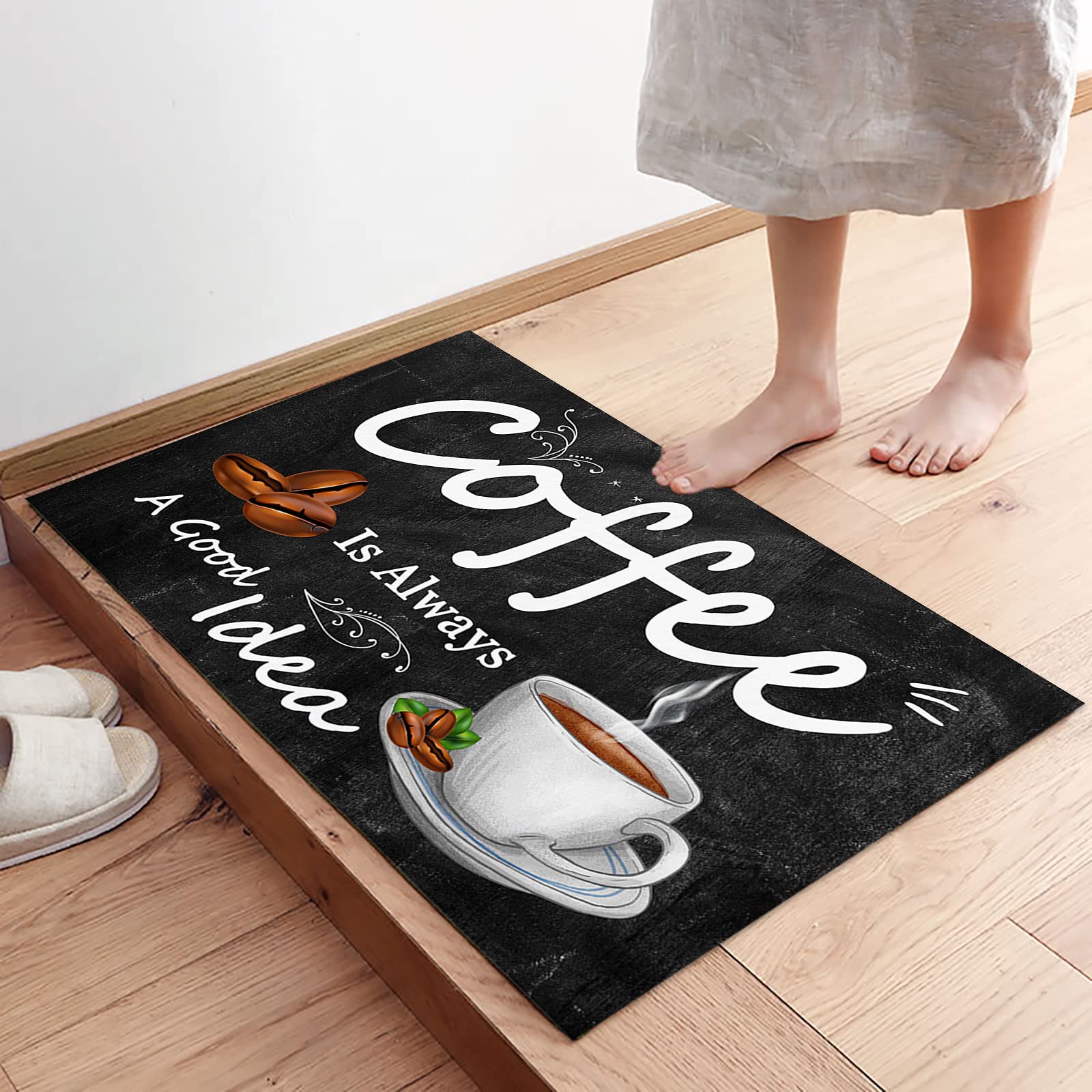 Coffee Kitchen Mats For Floor Rugs For Kitchen Floor Fatigue Mat 2 Piece Set - View #3