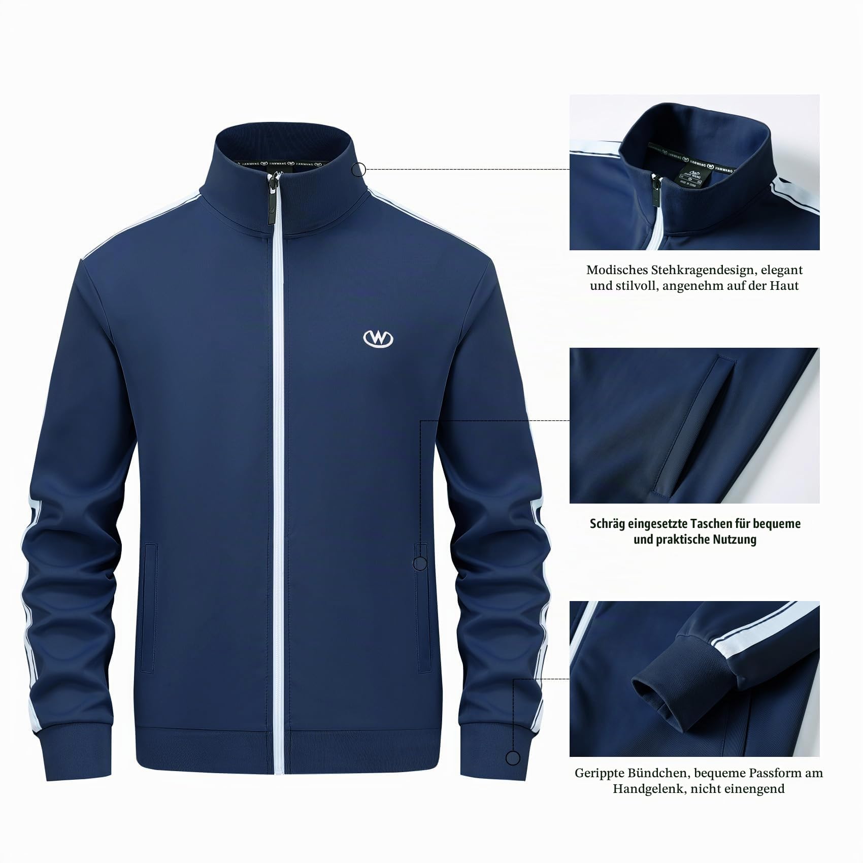 Trainingsanzug Herren Set Jogginganzug Herren Sportanzug Langarm Freizeitanzug Männer Tracksuit
