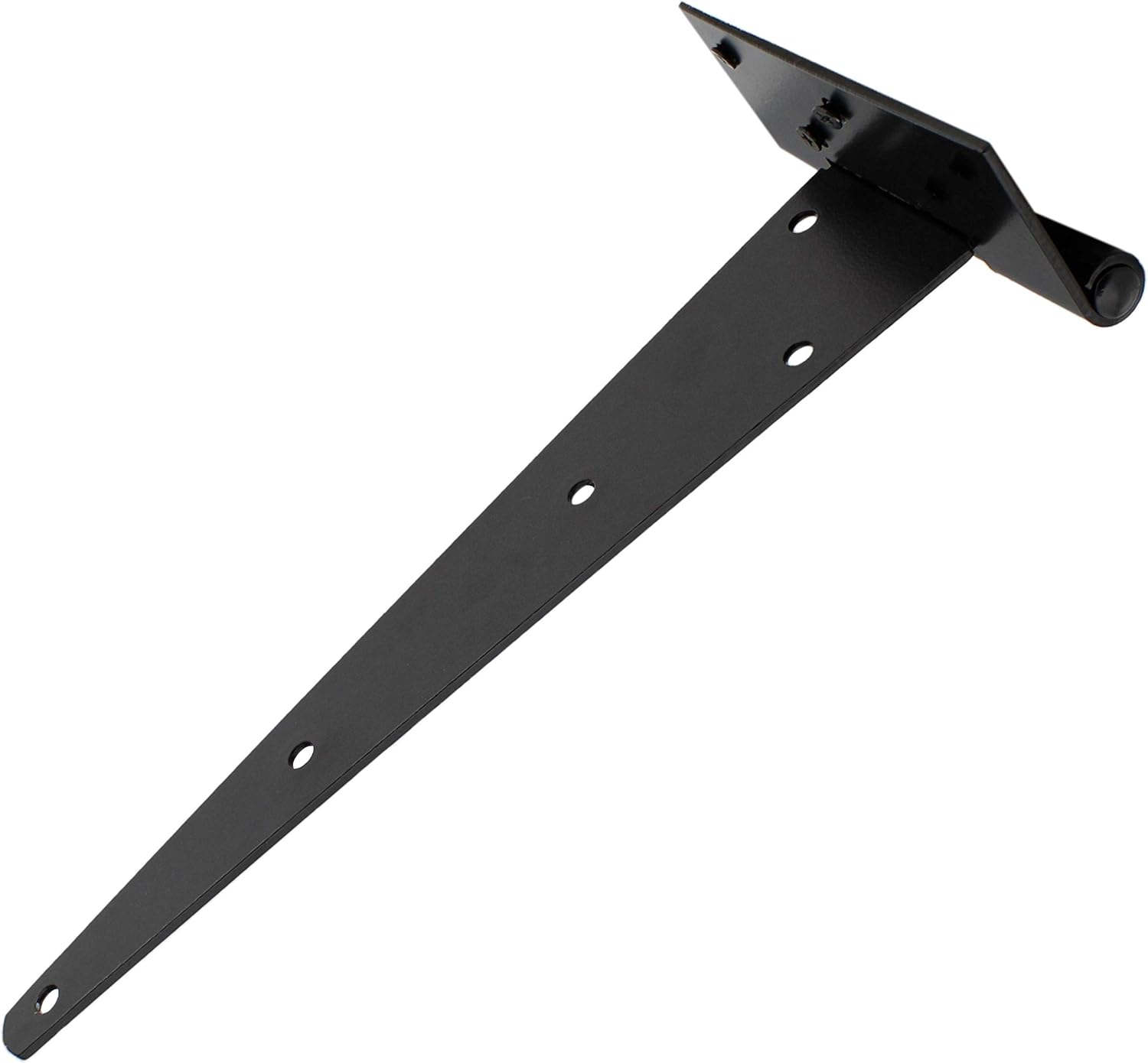 Rural365 Triangle Door Hinge 4Pk - Heavy Duty 12 Inch T-Strap Farmhouse Style Door Hinges Matte Black Barn Door Hinges