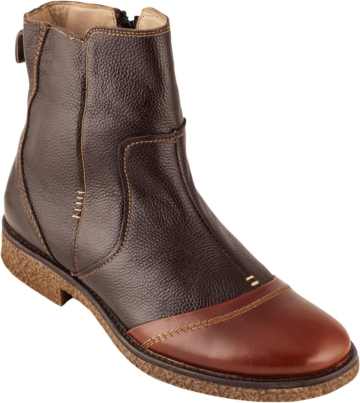 tZaroGenuine Leather Chocolate Boots - Thunderbolt, SH3223CHSNK