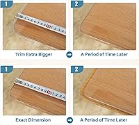 Vista 8 de OstepDecor - Protector de mesa de plástico transparente, cubre mesas, manteles, escritorios, 116de pulgada de grosor, 54 x 54pulgadas, para mesa