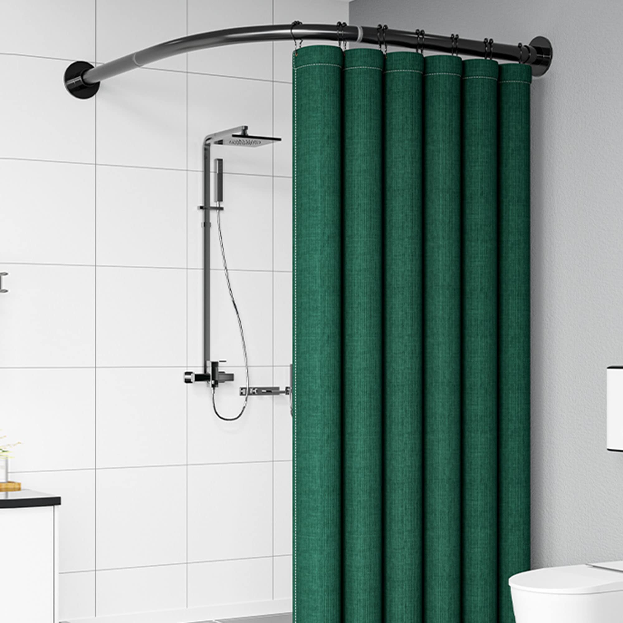 Barra de ducha extensible de acero inoxidable, sin taladro, barra de ducha ajustable para baño y bañera, ideal para decoración del hogar y regalos