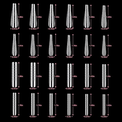 Miniatura 6 de BOMOQING Juego de 288 formas de uñas para gel de uñas de polietileno, cobertura completa, juego de formas de uñas duales, solución deslizante para