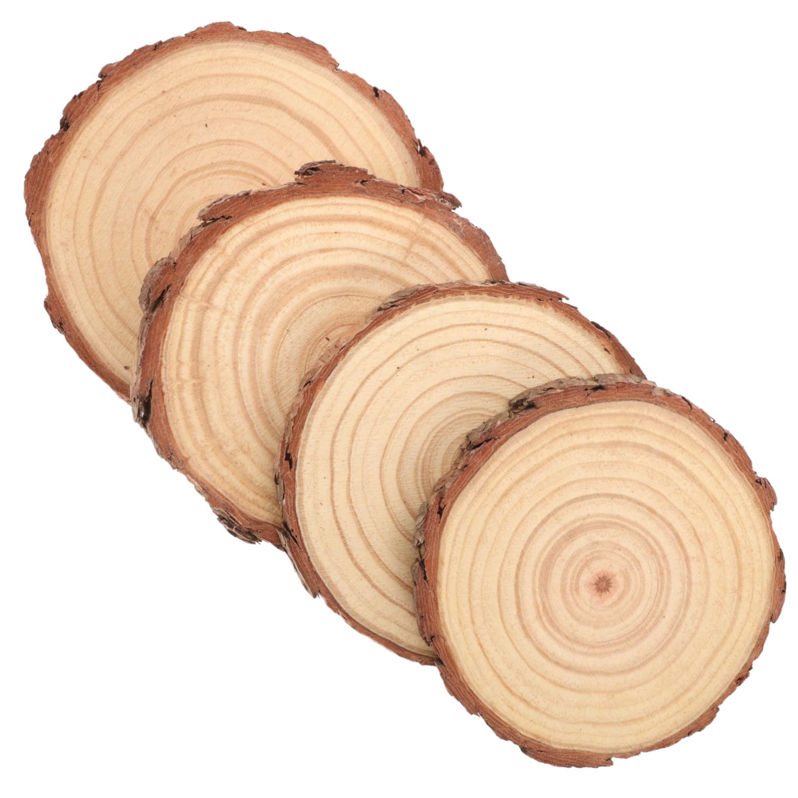 Tofficu 12stücke Unbearbeitete Holzscheiben Für Bastelarbeiten Runde Holzstücke Malen Und Dekorieren Natürliche Holzornamente Für Hochzeiten Partys Und Wohnkultur