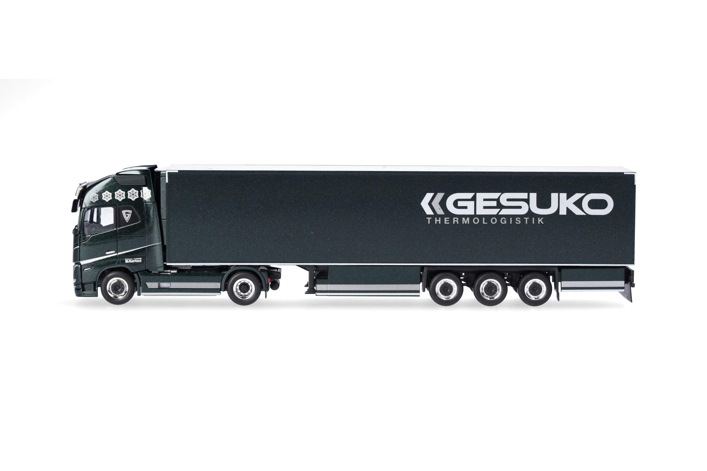 Herpa model ciężarówki Volvo FH 16 GL XL 2020 chłodnia zestaw siodłowy „GESUKO”, skala 1/87, Made in Germany, egzemplarz kolekcjonerski, figurka plastikowa
