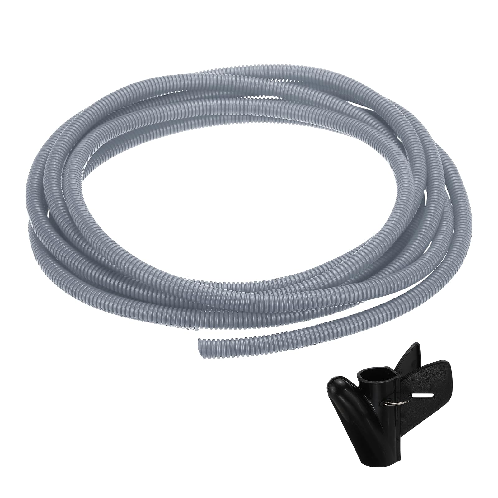 sourcing map Split Wire Loom Tubing 1/2"(12mm) ID 10FT(3.0m) with Installation Tool, Heat & Cold Resistant -40F to 257F Plastic Flexible Conduit Cord Protector for Electrical Wires Cable, Gray — image 1