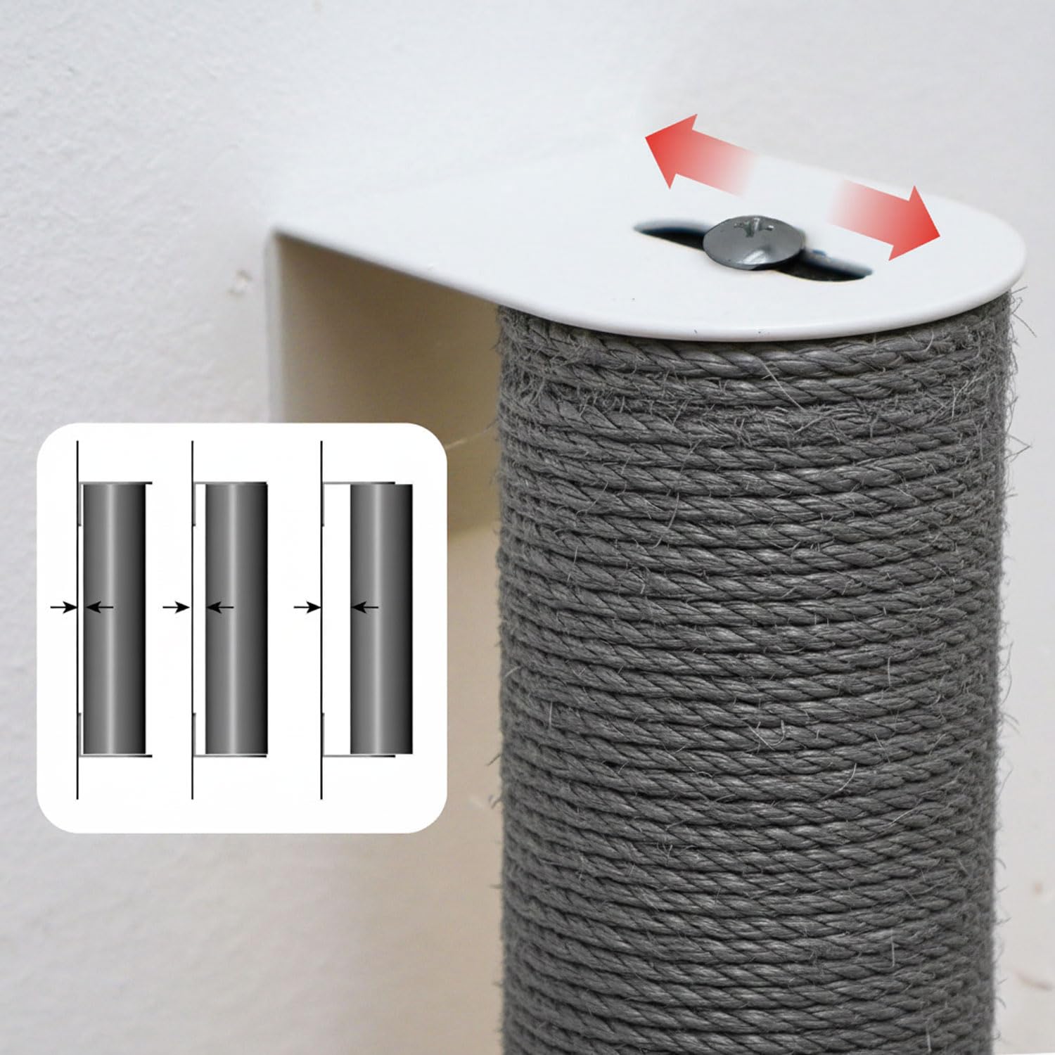 eyepower 205 cm Rascador de Pared Luna con 4 Plataformas de Bambú - Árbol para Gatos con Estanteria - Columna de Sisal Natural - Recorrido de Estantes - Torre Gato Estable - Poste Alto Fijación Mural
