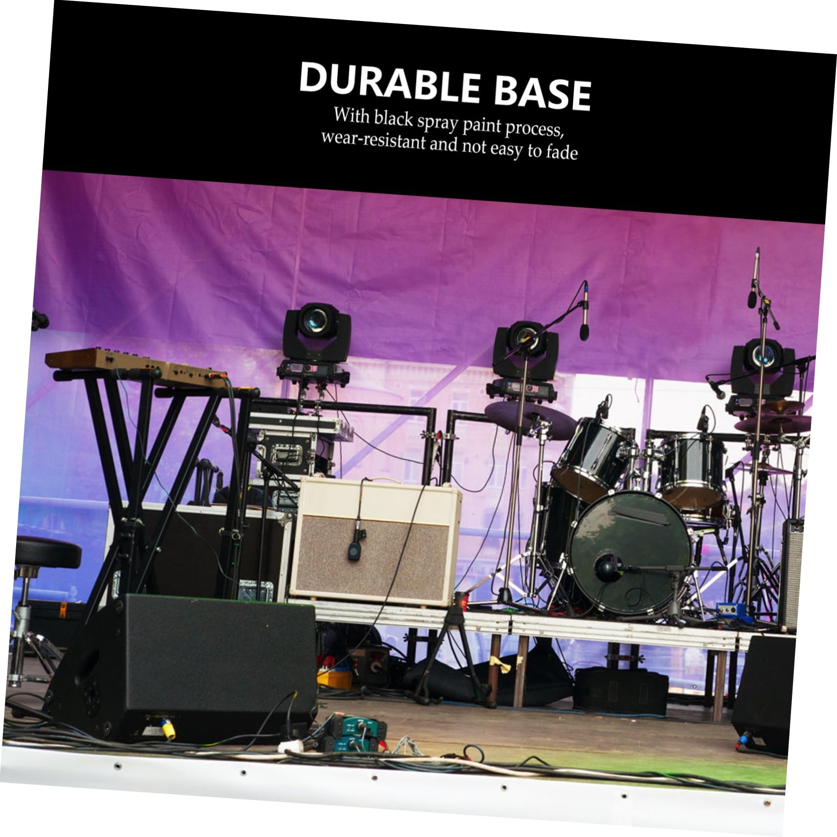 PartyKindom 2piezas Soporte De Altavoces De Hierro Resistente para Escenarios y Estudios Base Estable para Tornillos para Altavoces De Sonido Eventos y Presentaciones