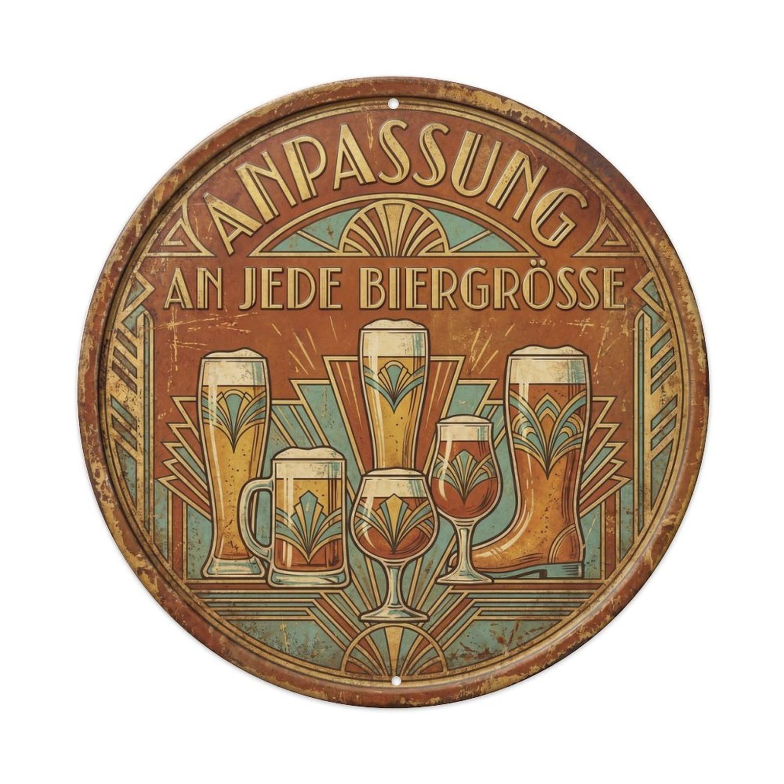 Vintage Bar Style Anpassung Humorous Gathering Adaptation Metal Tin Sign Plaque Wall Decor for Cafe, Club, Garden Round Metal Poster 8x8Inch