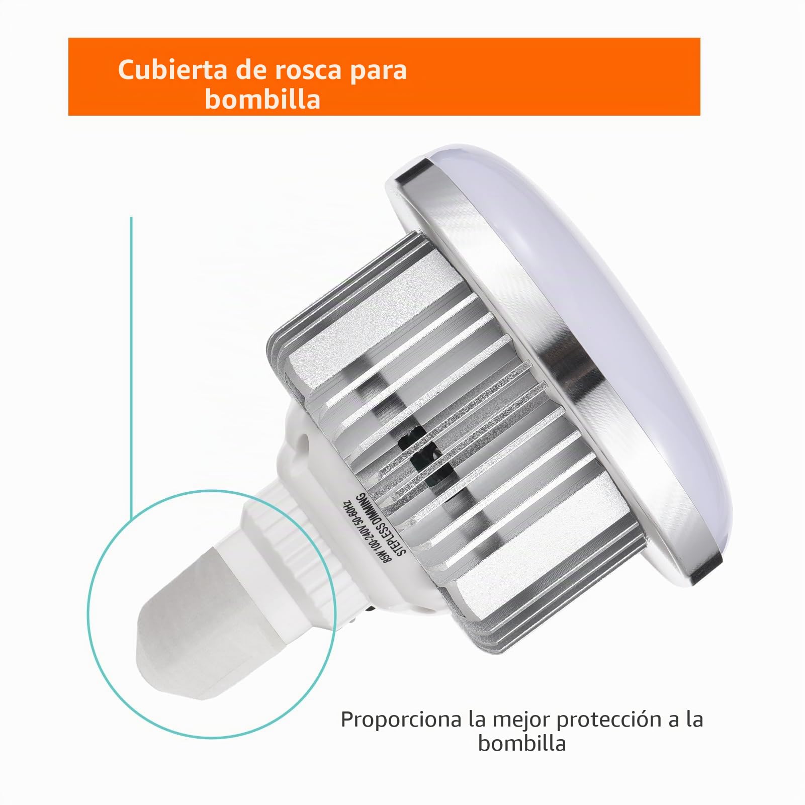 Andoer 2 unidades 85 W Bombilla LED 3200K-5500K Bombilla de Fotografía Bombilla Ahorro de Energía Brillo Ajustable