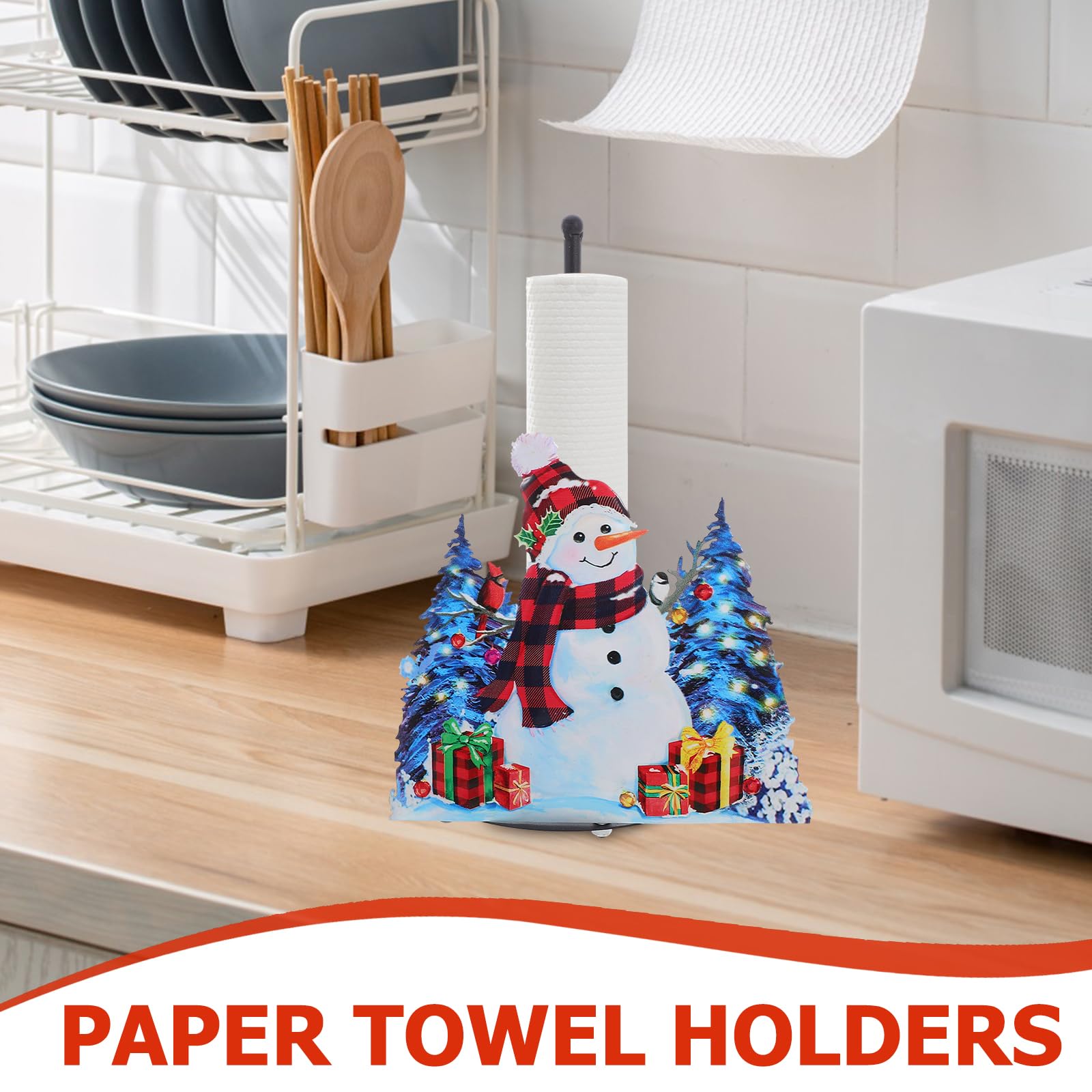 INOOMP Dispenser Portatovaglioli da Cucina in Piedi Portarotolo di Carta Velina Creativo Organizer per Tovaglioli da Tavolo Adatto per Feste e Cena Design Adattabile per Cucine e Spazi