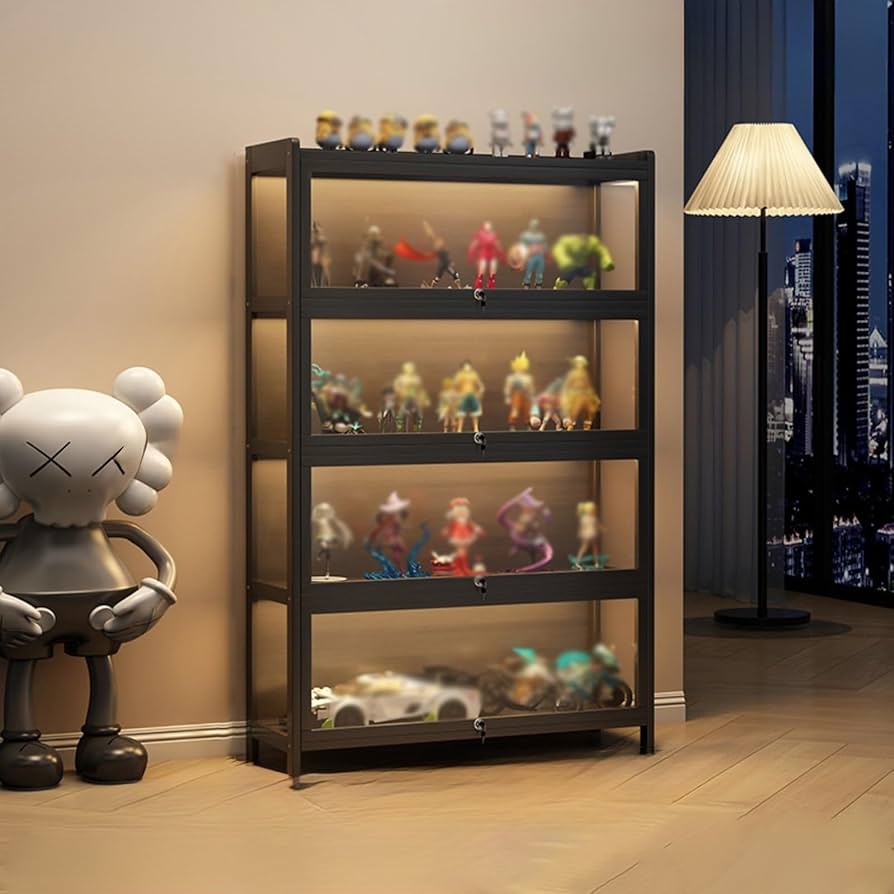 木製ディスプレイキャビネット Amazon.co.jp: ショーケース フィギュア ディスプレイ