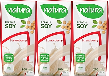 NATURA有机草莓豆奶饮料 - 无乳制品 - 适合素食者 - 方便贮藏