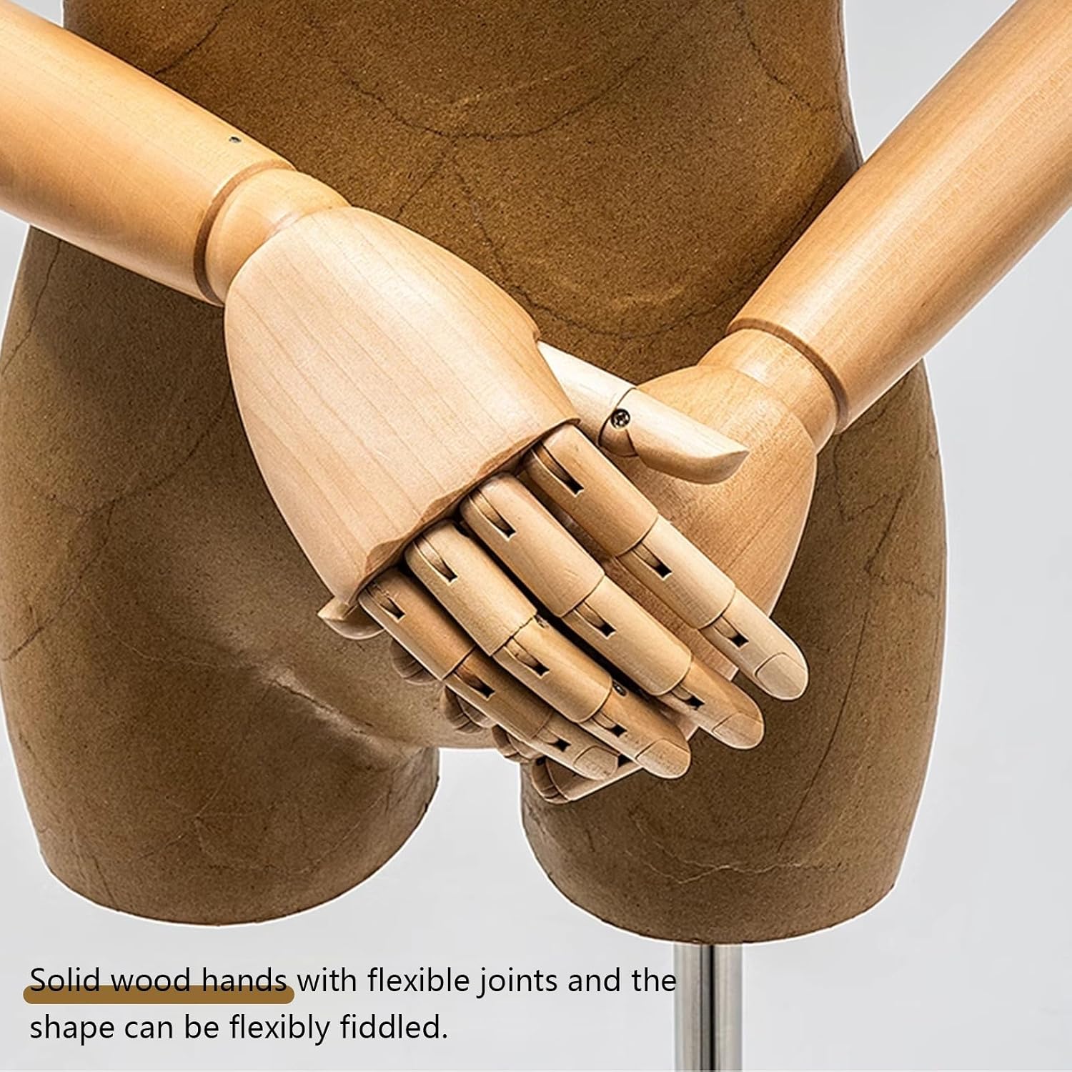 Female Mannequin Torso Dress Forms, Thin Manikin Body Gold Metal Stand for Home Decor Clothing Dress Jewelry Display Women Model Adjustable