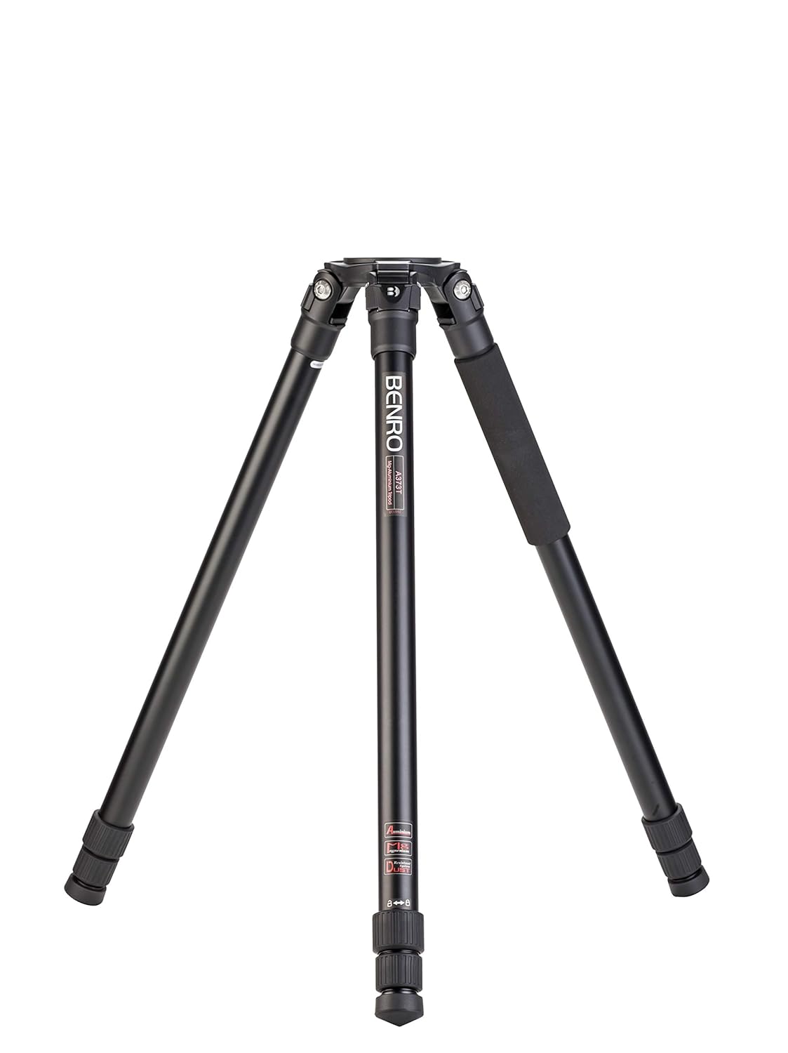 Benro Aluminum Single-Tube Video Tripod with 75 mm Bowl Twist-Lock Legs Rubber Spiked Feet Carrying Case Professional Support