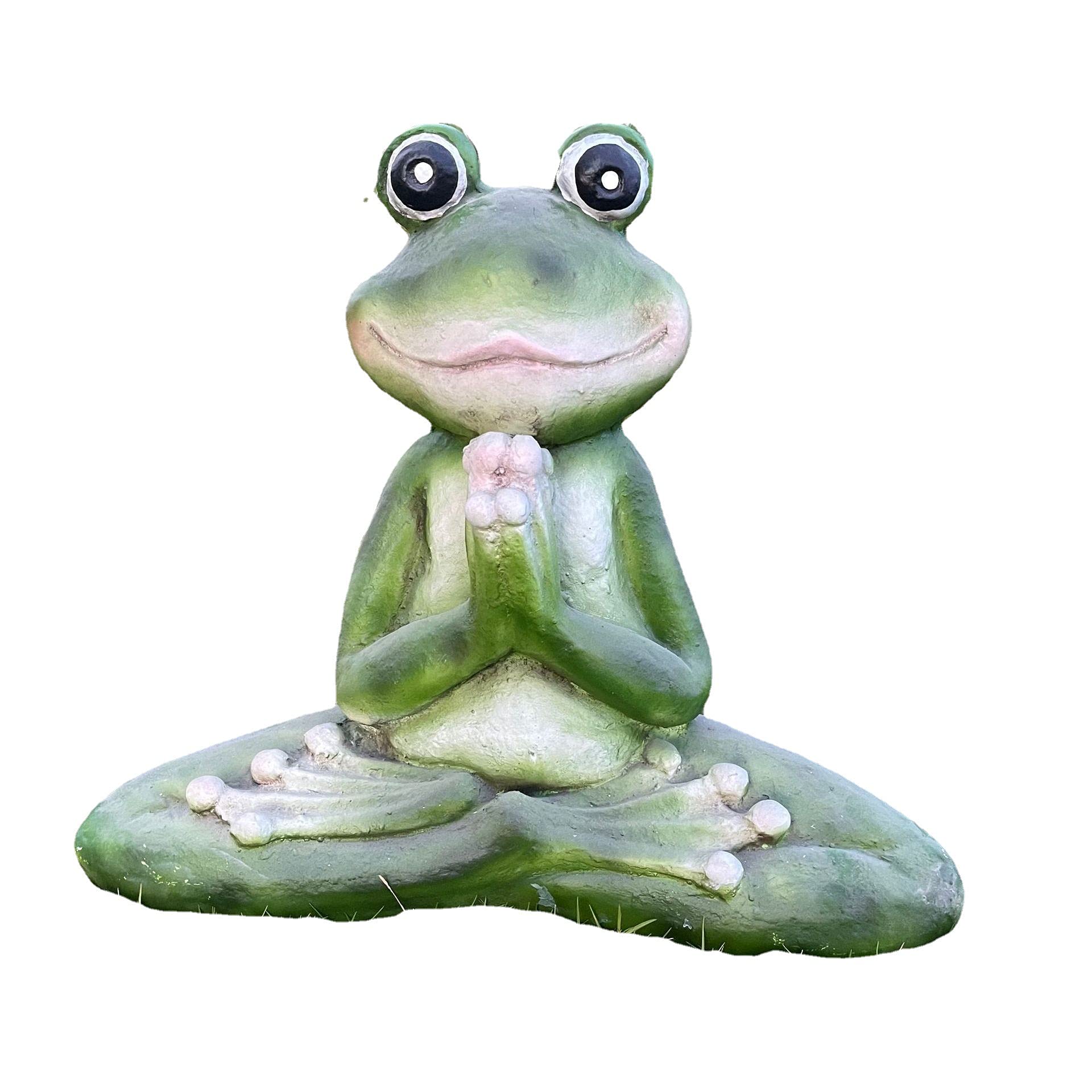 Sculpture de grenouille de jardin statue animal simulation extérieur résine