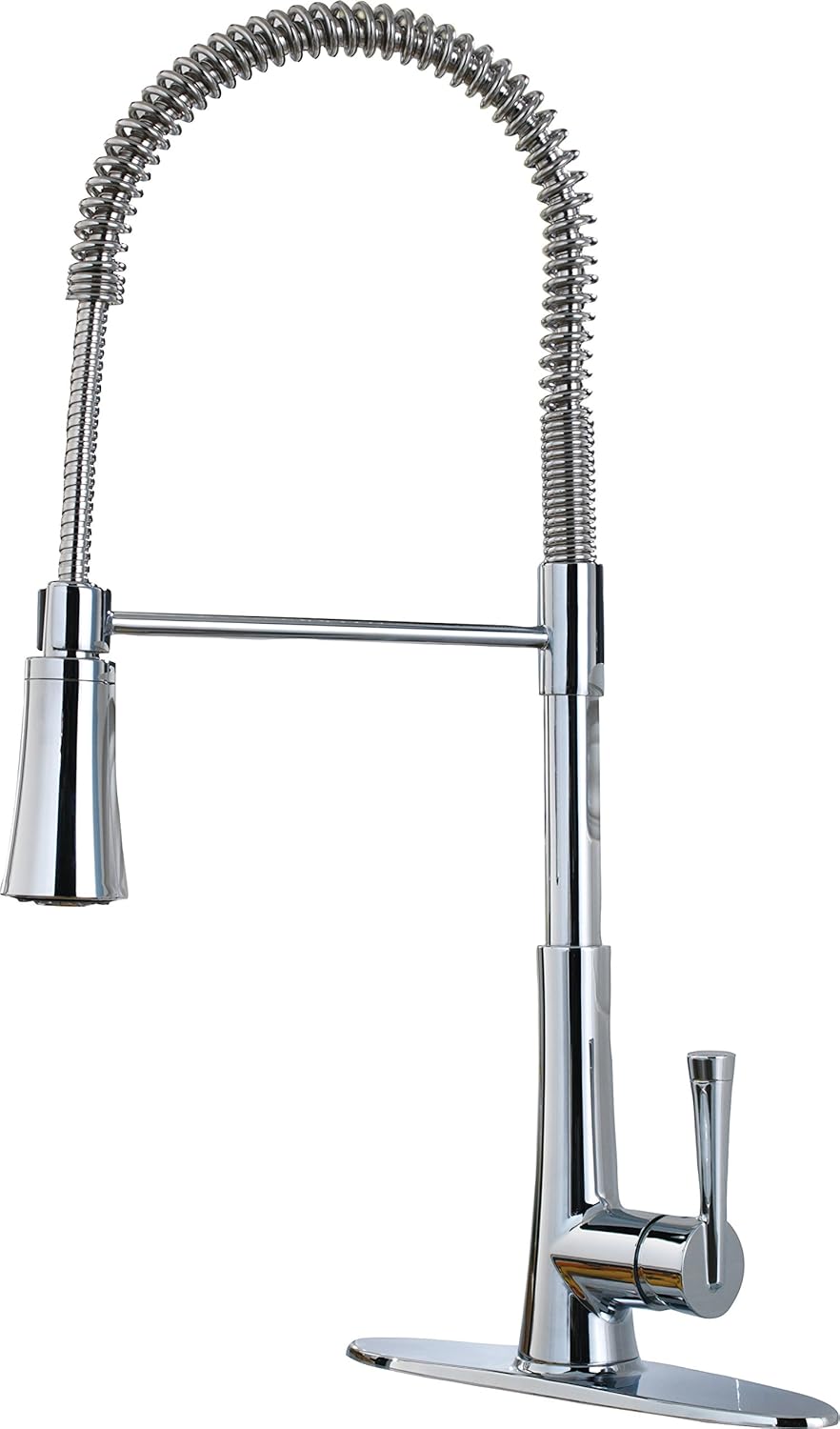 Pfister Zuri Commercial Culinary Kitchen Faucet with Pull Down Sprayer, Single Handle, High Arc, Polished Chrome Finish, LG529MCC