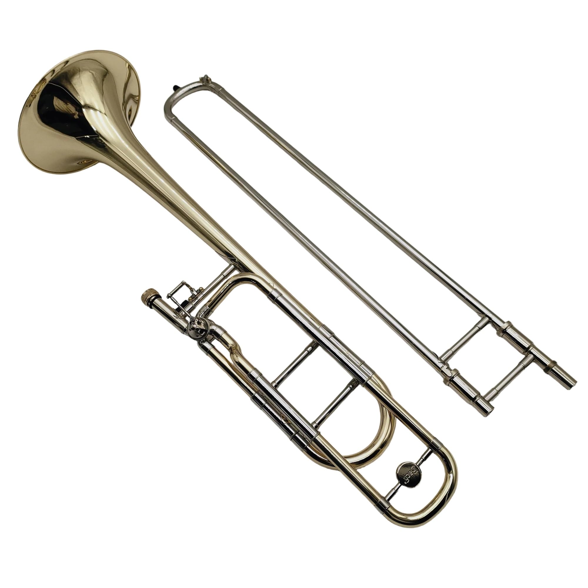 Puzon Dla Początkujących Puzon Tenorowy Bb F Mosiądz Lakierowany Pozłacany, Profesjonalny Instrument Muzyczny Z Etui Na Ustnik