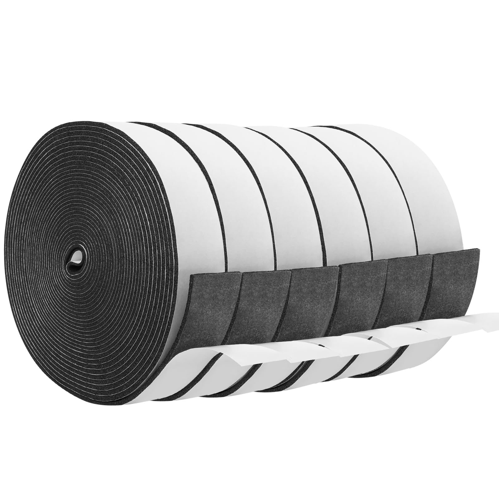 Foam Insulation Tape Self Adhesive,25mm(W) x3mm(T) x10m(L)-6pcs,Weather Stripping for Doors and Windows,Sound Proof Soundproofing Door Seal,Weatherstrip,Cooling,Air Conditioning Seal Strip