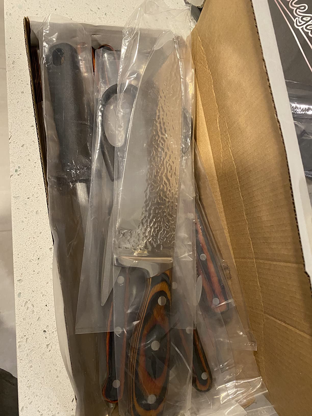 10/mo Finance 15Piece Wengewood Handle Knife Set，German Stainless