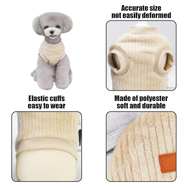 Foto 3 de 6 de FDGGT 1 Pieza De Ropa para Mascotas Y 1 Pieza De Toalla para Saliva, Ropa Cálida para Mascotas