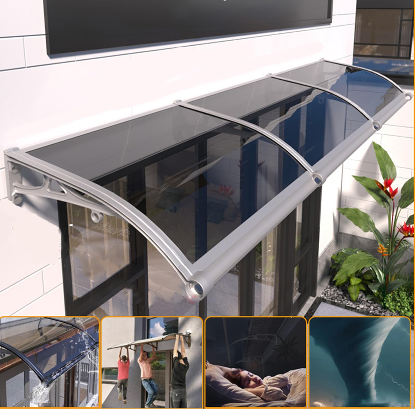 Auvent De Porte Fenêtres Avec Évier,Toit Marquise En Polycarbonate