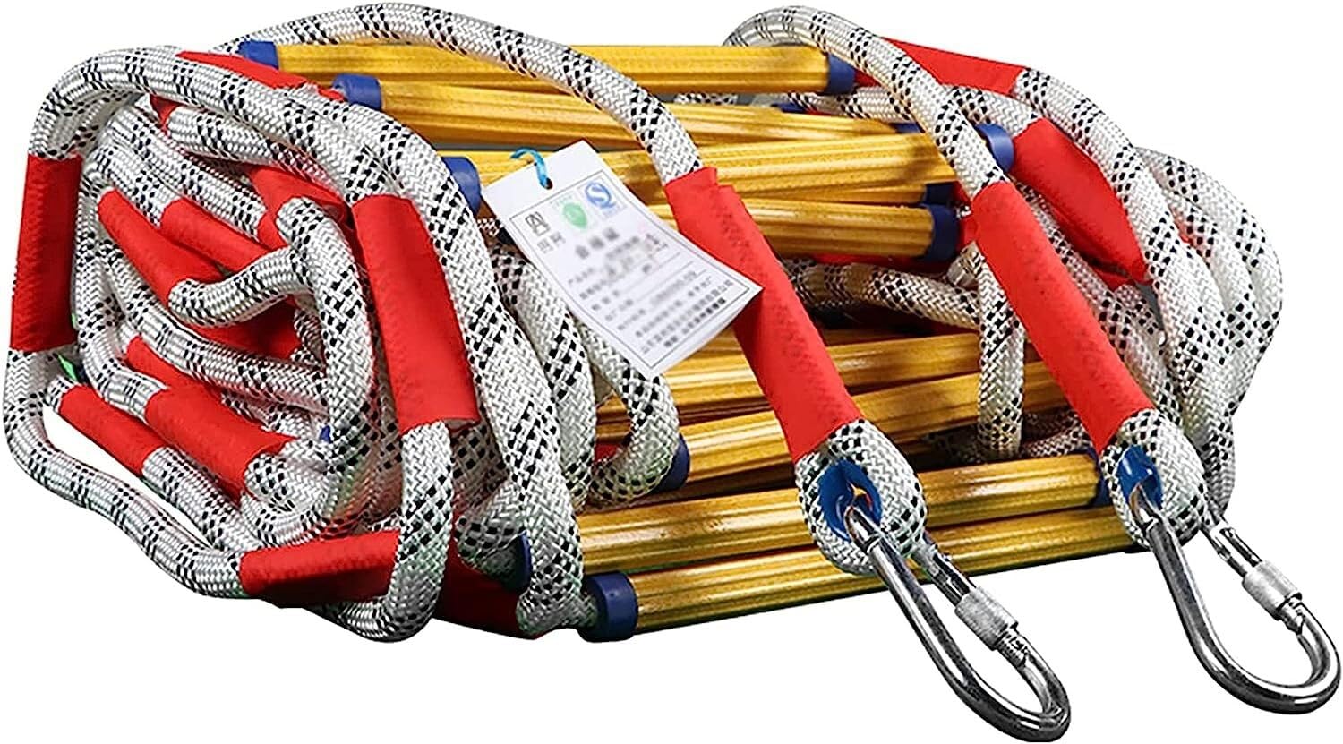 Fire Escape, Rope Ladder, Emergency, Heavy With Hook, For Windows And Balconies(12m(39.4FT))