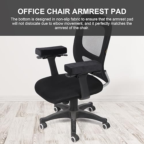 Miniatura 6 de Soporte ergonómico para brazo de escritorio, almohadillas ergonómicas de espuma viscoelástica para silla de oficina, fundas para reposabrazos para