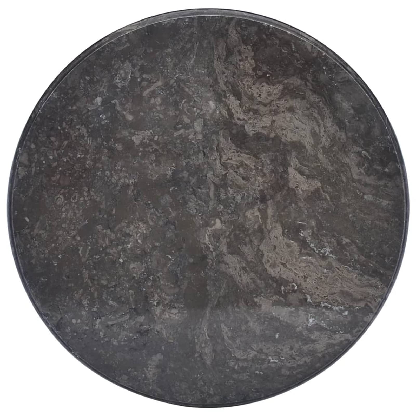 Lechnical Table Top Black Ø50x2.5 cm Marble,Table Top,Replacement Table Top,Furniture Table Accessories