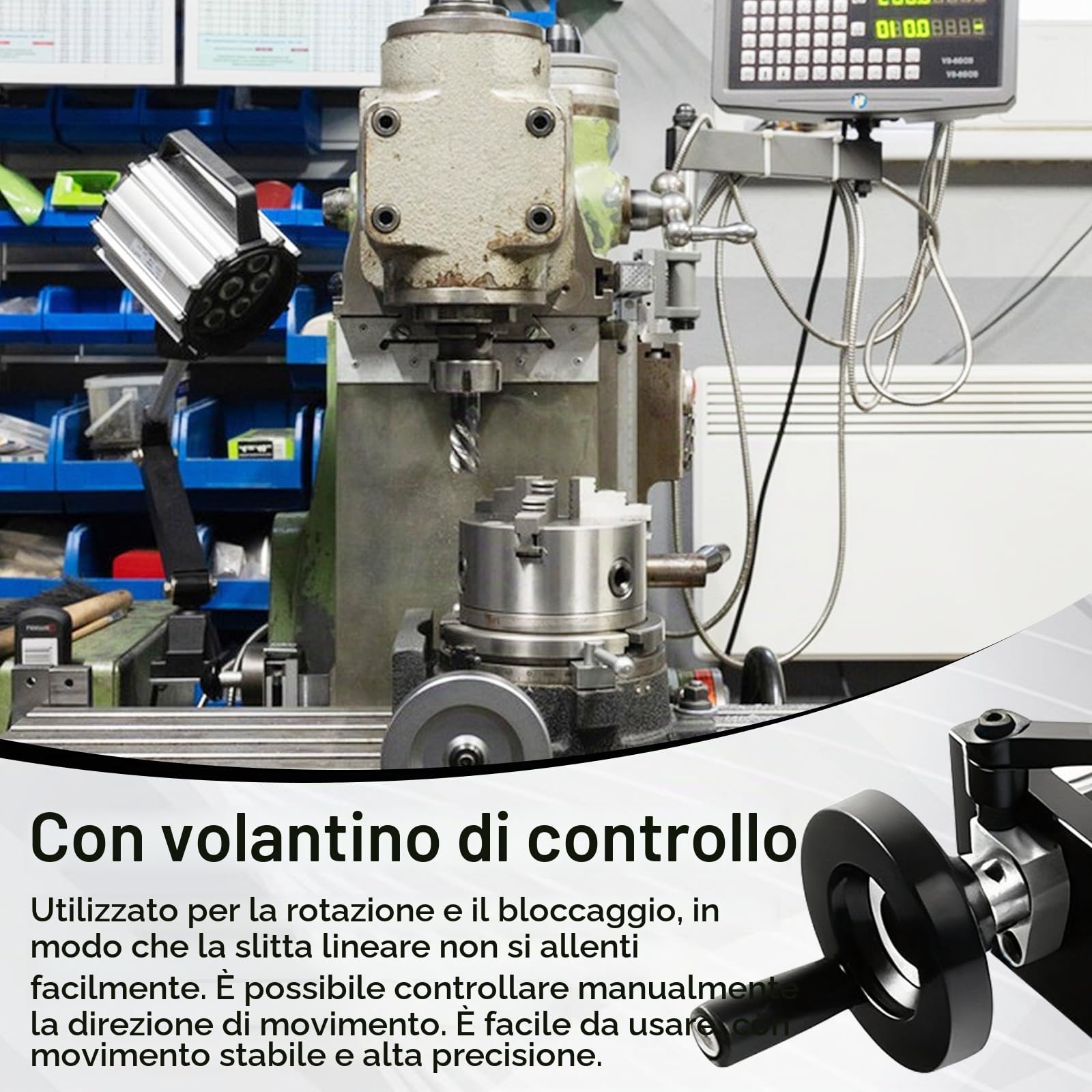 Guide Lineari, Guida Lineare Con Corsa Effettiva Di 200 Mm Con Volantino Tavola Lineare Con Vite A Sfere Ad Alta Precisione Manuale Per Trasformazione Di Apparecchiature CNC
